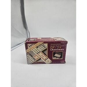 Vintage 1990s Cardinal Premier Editon Double 12 Jumbo Color Dot Domino's